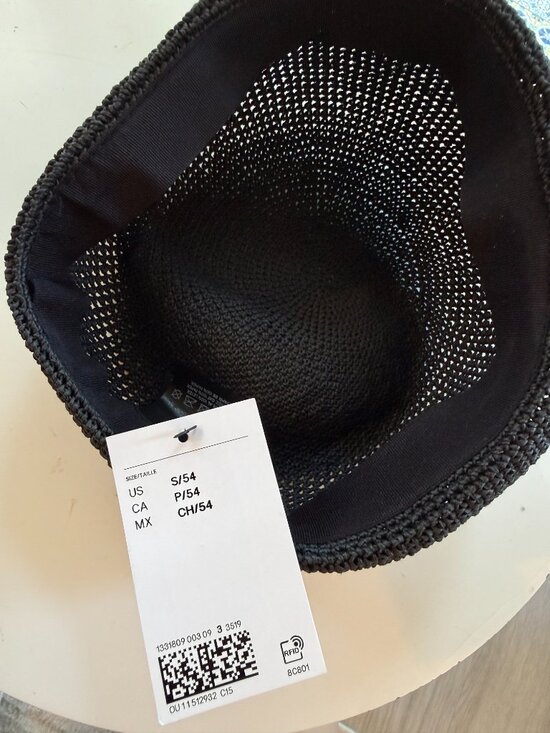 Woven Straw Beret Black | Parisian Scandi Minimalism | NWT main image 7